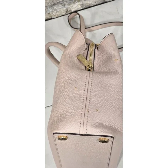 Michael Kors Camille Leather Satchel Crossbody Soft Pink Large Classic Purse - Picture 8 of 16